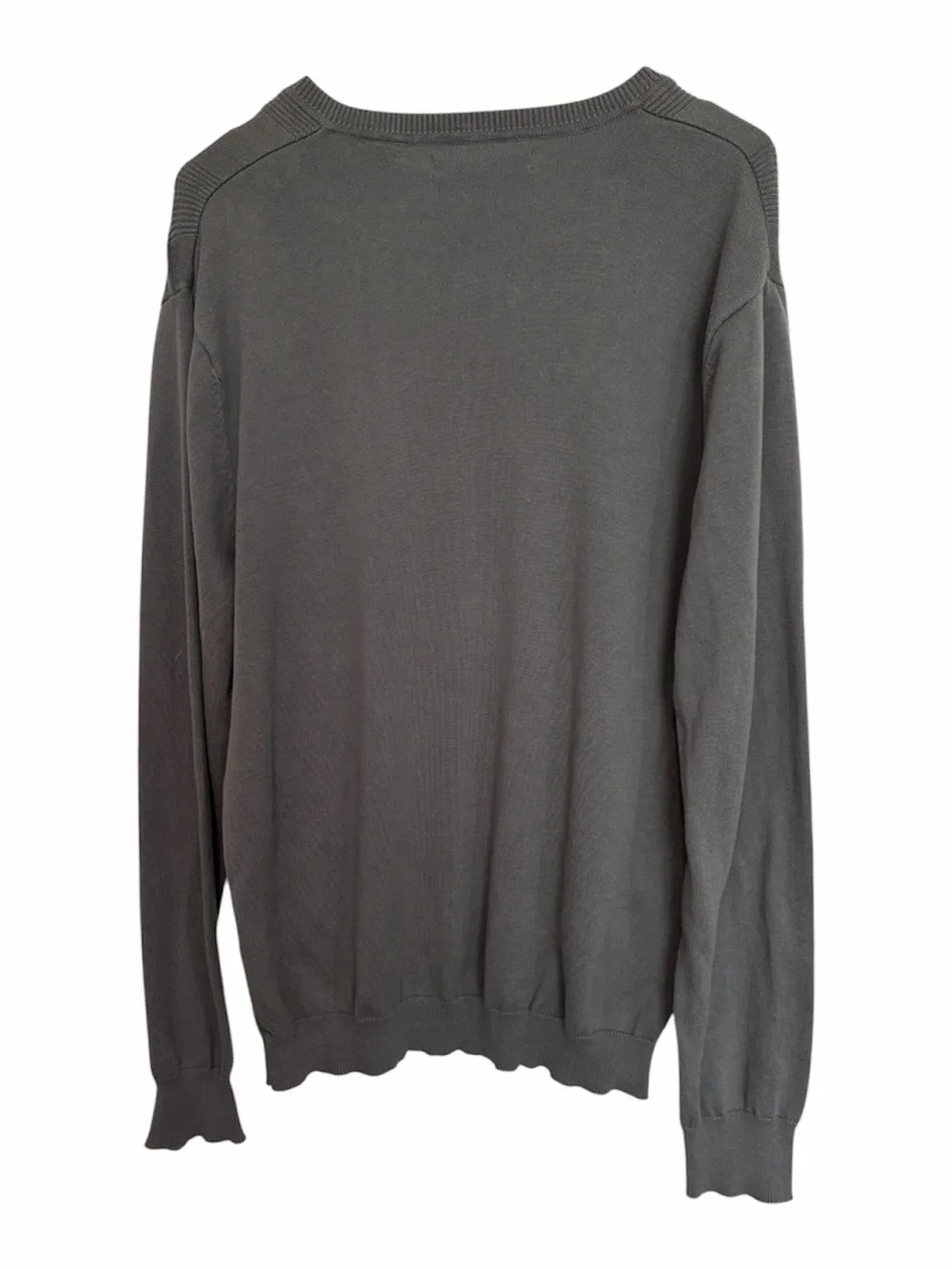 John Henry Men's V-Neck Knit Sweater in Gray